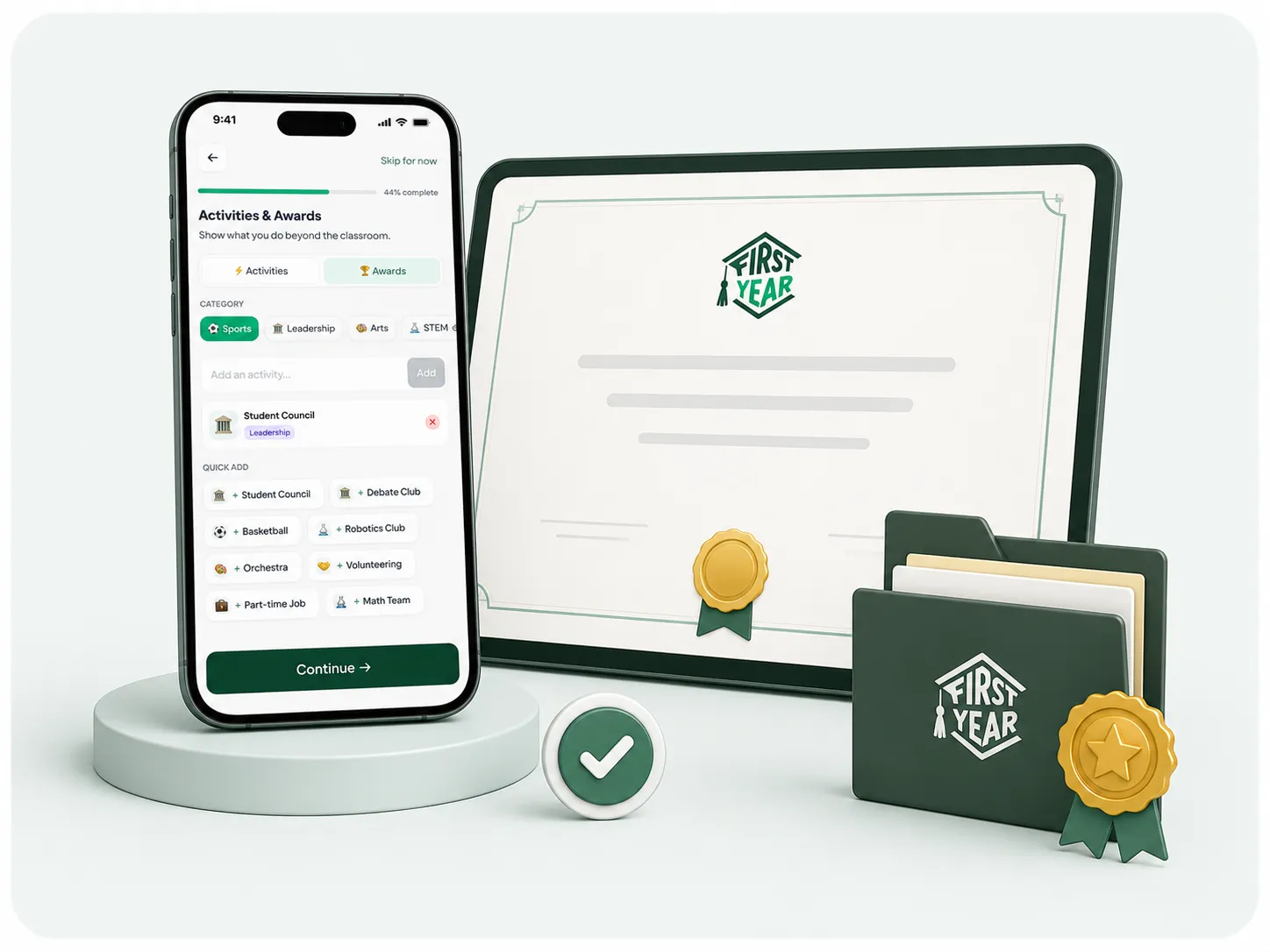 Interactive learning experience in the First Year app