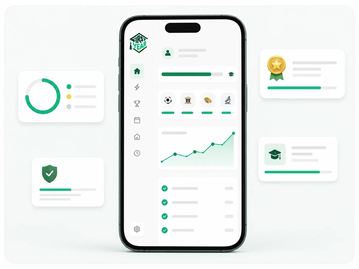Student progress tracking in the First Year app